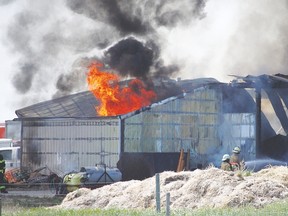 Crews from Arrowwood, Vulcan and Vulcan County responded to a workshop fire in Mossleigh the afternoon of Tuesday, May 17.  Smoke from the blaze could be seen as far away as the intersection of Highway 23 and 24, about 15 kilometres southeast of its location. Derek Wilkinson Vulcan Advocate