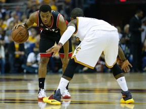 Raptors' Kyle Lowry in Game 5 of the East final in Cleveland on Wednesday. (Jack Boland/Toronto Sun)