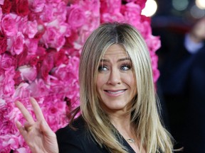 Jennifer Aniston attends the premiere of 'Mother's Day' in Los Angeles, April 14, 2016. (Brian To/WENN.COM )