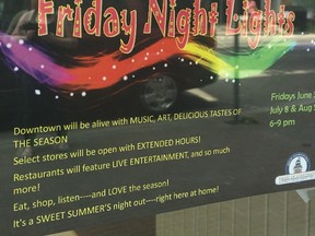 A photo of one of the promotional posters of the Friday Night Lights events.