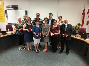 Submitted Photo
Winners of the 2016 Great Place Awards. Pictured (L to R, back row): Rifaat Shekh-Yusef, Chris Lee, Peter Tarle and Temmy Kenzie. (L to R, front row): Betty Beck, Valerie Loney, Patti Marlin, Julie Beatty, Dianne Winmill, Brian Long. Absent: Dan Walsh.