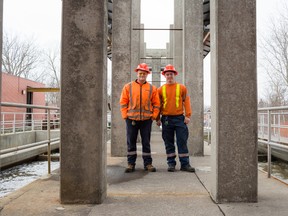 Loyalist College photo
Ryan Forrester and Justin Toppings, graduates of Loyalist College’s environmental technology program, sat next to each other each day in college. Now, with classes behind them, the pair are co-workers at the Ontario Clean Water Agency.