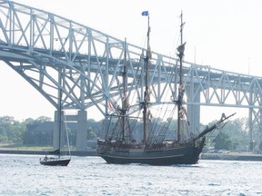 The Sombra Museum has a new exhibit that examines some of the river traffic, the ships and the ship-related activity that occurred on the St. Clair River durng the 19th and early 20th centuries. The photograph was taken in 2010 an older vessel as it was passing through the river at Point Edward at the Blue Water Bridge. (HANDOUT)