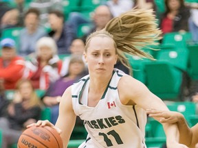 Bright's Grove guard, Laura Dally, is pictured here playing for the Saskatchewan Huskies. (Handout/Sarnia Observer)