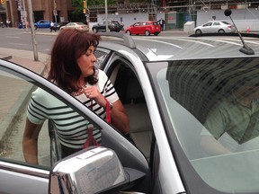 Clairvoyant Susanne Shields leaving court after testifying at the murder trial of Bhupinderpal Gill and his mistress, Gurpreet Ronald on Thursday, May 26, 2016.