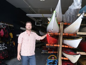 Gino Donato/Sudbury Star
Thomas Merritt, past chair of the Northern Water Sports Centre and a coach with the Sudbury Rowing Club, stands in the kayak and canoe storage area.