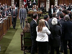 The so-called elbow gate incident at the House of Commons on May 18. 
House of Commons image