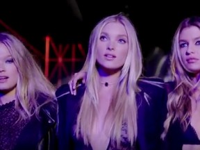 Victoria's Secret Angels have given Justin Timberlake a big boost by lip syncing to his summer hit in a new video. (Victoria's Secret/YouTube screengrab)