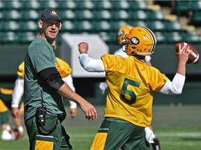 Edmonton Eskimos head coach Jason Maas has indicated his new offensive approach will include features like no huddle. (Ed Kaiser)
