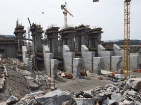 The construction site of the hydroelectric facility at Muskrat Falls, Newfoundland and Labrador is seen in this July 14, 2015 file photo. (THE CANADIAN PRESS/Andrew Vaughan)