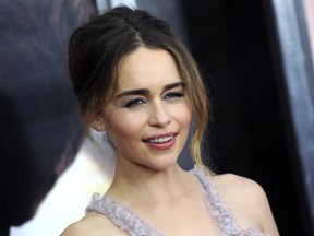 Emilia Clarke attends the premiere of "Me Before You." (WENN.COM)