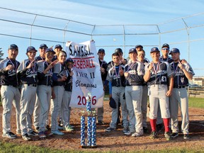 The Cardston Cougars claimed the tier-II provincial title with a 6-1 win over Taber on Saturday night.