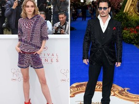 Lily-Rose and Johnny Depp. (AP photos)