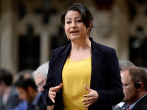 Minister of Democratic Institutions Maryam Monsef answers a question during Question Period in the House of Commons on Parliament Hill in Ottawa on May 20, 2016. THE CANADIAN PRESS/Adrian Wyld