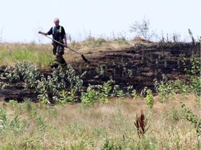 Firefighters were plagued by a series of grass fires this month. Mike Carroccetto.