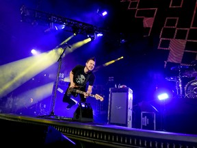 Recording artist Mark Hoppus of music group Blink-182 performs onstage at KROQ Weenie Roast 2016 at Irvine Meadows Amphitheatre on May 14, 2016 in Irvine, California. (Photo by Kevin Winter/Getty Images for CBS Radio Inc.)