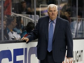 Ken Hitchcock of the St. Louis Blues walks on the ice for Game 4 of the Western Conference final against the San Jose Sharks during the NHL playoffs at SAP Center in San Jose on May 21, 2016. (Christian Petersen/Getty Images/AFP)