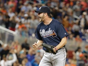 The Blue Jays are on the verge of acquiring Braves relief pitcher Jason Grilli in a trade. (Lynne Sladky/AP Photo)