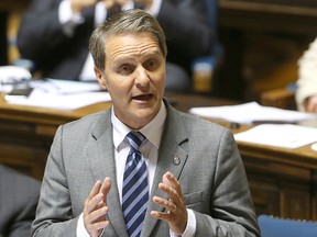 Manitoba finance minster Cameron Friesen delivers Budget 2016 in Winnipeg, Man. Tuesday May 31, 2016.
Brian Donogh/Winnipeg Sun/Postmedia Network