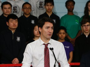 Prime Minister Justin Trudeau was at the Dovercourt Boys and Girls Club in Toronto in this February 12, 2016 file photo. (Jack Boland/Toronto Sun/Postmedia Network)