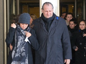 Georgia and Chris Christidis leave London courthouse in March. (File photo)