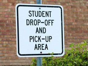 A student drop-off and pick-up area at a school. (Kara Grubis/Getty Images)