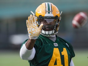 According to head coach Jason Maas, DE Odell Willis, shown here at practice Wednesday, says the Eskimos are like family, and families fight. (Shaughn Butts)