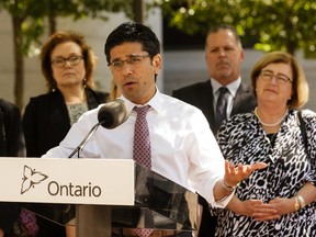 Yasir Naqvi, Minister of Community Safety and Correctional Services unveils the new task force report into the jail at the Ottawa courthouse on June 1, 2016. (Jana Chytilova)