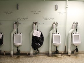 Urinals at the Diefenbunker Museum are shown in a handout photo. It was built to withstand a nuclear bomb, but the Diefenbunker is experiencing a more mundane problem.To be specific, its toilets are busted. THE CANADIAN PRESS/HO-Diefenbunker Museum