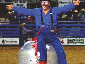 Rodeo clown Houston Stuart is back again this year to bring smiles and laughs at Farmers’ Days during all three days of rodeo action. - Photo supplied