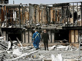 Homes damaged by explosions in the Fort McMurray neighborhood of Dickinsfield on June 2, 2016. (PHOTO BY LARRY WONG/POSTMEDIA NETWORK)