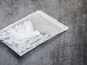 A baggie of crystal meth is seen in a file photo. (kaarsten/Getty Images)