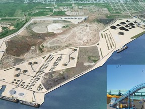 An artist's rendering of what the Port of Algoma will look like in the future.
