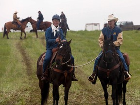 Curtis Anderson, traumatic brain injury survivor, rode with over 90 people in the Courage Canada Trail Ride, which raises awareness and funds for brain injury survivors, on Saturday, May 28. Taylor Hermiston/Vermilion Standard/Postmedia Network.