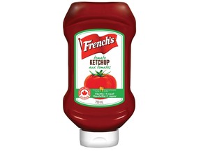 French's Ketchup is seen in this handout photo. French's Food Company says all the ketchup it sells in Canada will now be bottled in this country. THE CANADIAN PRESS/HO-French's