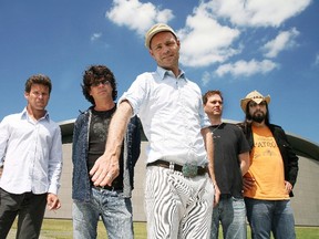 Members of The Tragically Hip (left to right) Gord Sinclair, Paul Langlois, Gord Downie, Johnny Fay and Rob Baker are shown in a handout photo.