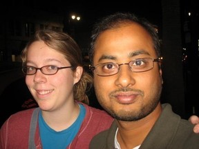 This undated photo shows Ashley Hasti, left, and Mainak Sarkar, who police say carried out a murder-suicide at the University of California, Los Angeles on Wednesday, June 1, 2016. (Facebook via AP)