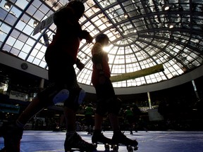 West Edmonton Mall is a community hub, hosting events ranging from hockey games, gymnastics competitions and roller derby.