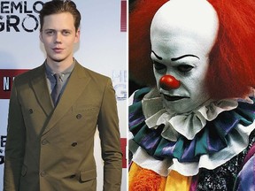 Bill Skarsgard as Pennywise the clown in It.