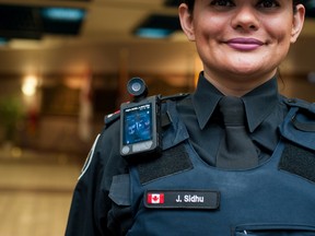 Body-worn camera on Toronto Police. (Supplied)