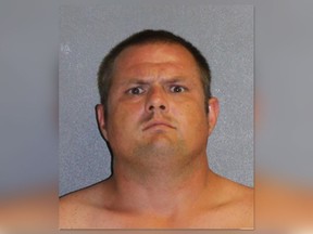 Erick Cox, 32, was arrested for aggravated assault on Wednesday. Cox, who goes by the nickname "Pork Chop," was released from Volusia County jail on a $5,000 bond, the Orlando Sentinel reported. (Volusia County Sheriff/HO)