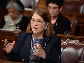 Health Minister Jane Philpott to testifies about the federal government's controversial bill on assisted dyingl before the entire Senate in Ottawa, Wednesday, June 1, 2016. THE CANADIAN PRESS/Adrian Wyld