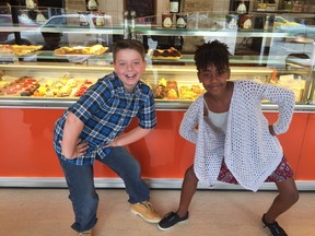 Winnipeg kids Xander Boulard (left) and Aynalem Plett Martens will host the new TVO series, Kid Diners. (VONDA PLETT PHOTO)