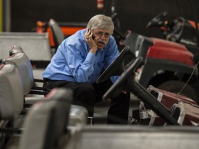 Toronto Sun baseball columnist Bob Elliott's last day at the ballpark in Toronto on June 1, 2016. (Craig Robertson/Toronto Sun/Postmedia Network)