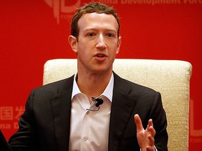 Facebook CEO Mark Zuckerberg is seen in a March 19, 2016 file photo. (AP Photo/Mark Schiefelbein, File)