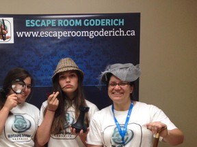 Escape Room Goderich held its grand opening on June 4. GDCI student, Shannon Edwards was able to open the Escape Room because of the Summer Company program through the Huron Small Business Enterprise Centre. Pictured here are, Greg Edwards, Shannon Edwards, Evangeline Edwards and Alexandra Edwards. (Contributed photo)