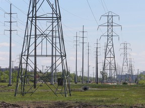 The hydro right of way at the proposed rapid transit route. (Brian Donogh/Winnipeg Sun)