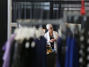 Jason Miller/The Intelligencer
Kathryn Brown, owner of Kate's Kitchen speaks to Amanda Laguff after Laguff visited the pop-up shop Wednesday to buy a few items.