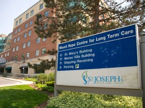 Mount Hope Centre for Long Term Care in London. (MIKE HENSEN, The London Free Press)