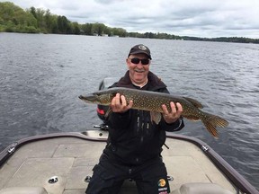 Sudbury's Marc Pitre shows a nice northern pike. The Top 50 Pike Tournament Trail makes a pair of stops in Greater Sudbury this weekend on Vermillion and Whitewater lakes.  Supplied photo